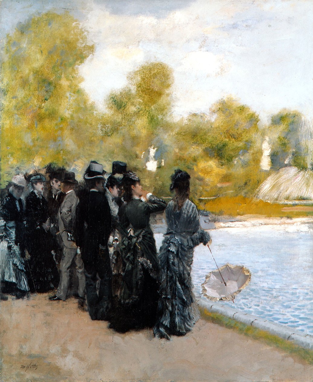 Bassenget i Jardin du Luxembourg av Giuseppe de Nittis