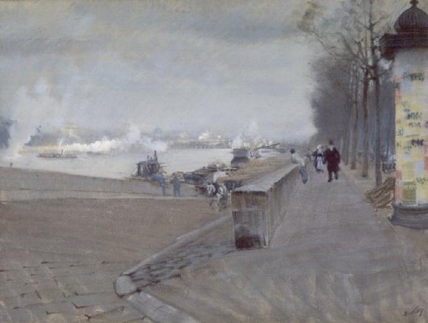 Seinen i Paris av Giuseppe de Nittis