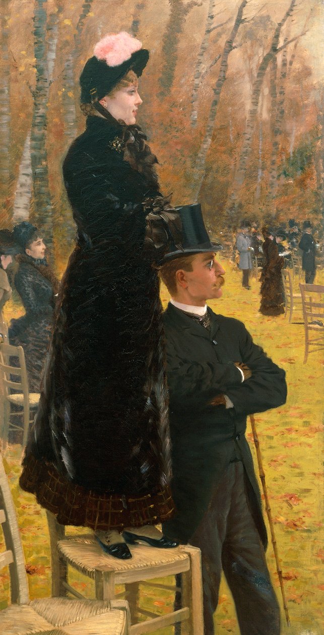 At Auteuil races av Giuseppe de Nittis (1846-1884), olje på lerret av Giuseppe or Joseph de Nittis