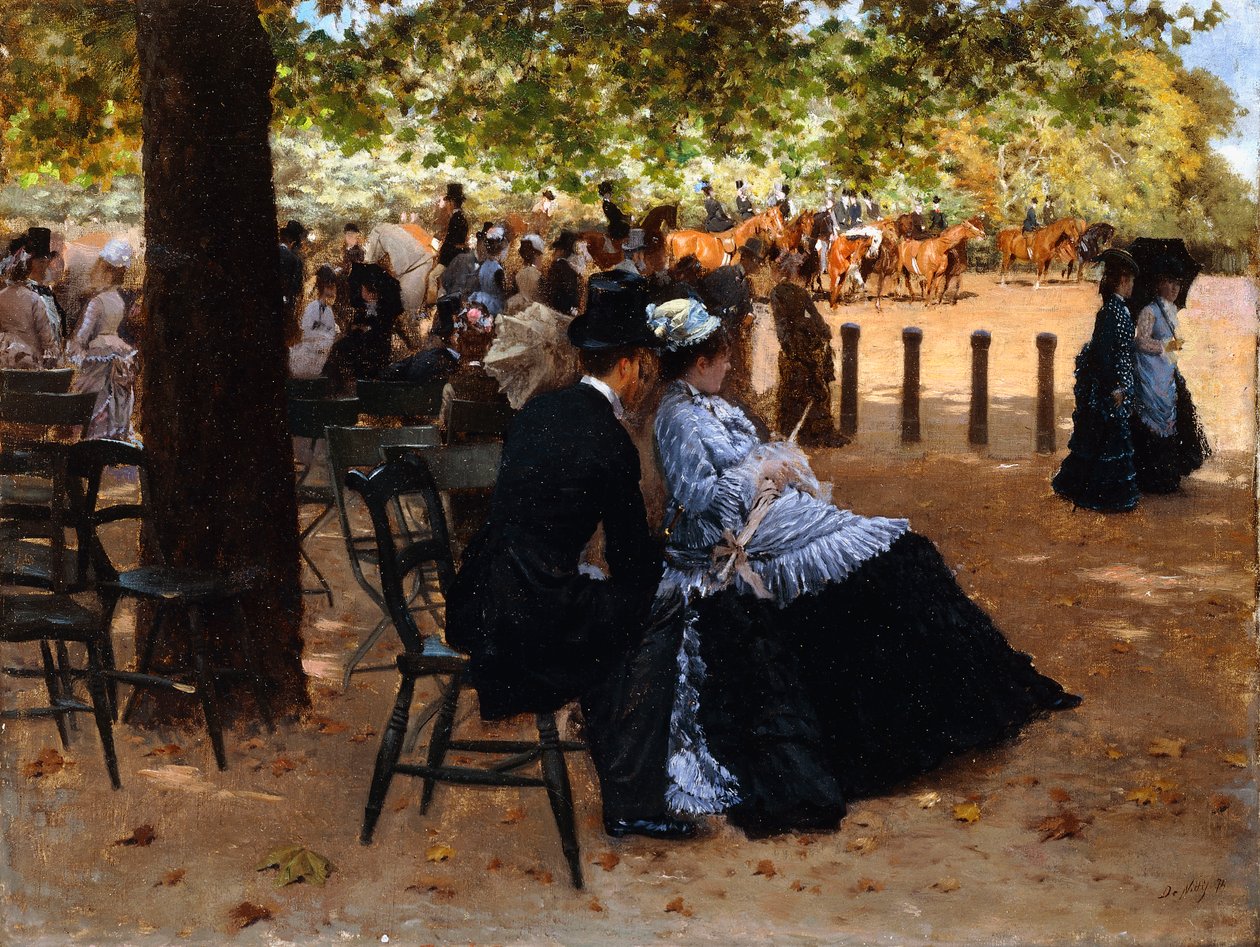 På veddeløpsbanen, 1874 av Giuseppe or Joseph de Nittis