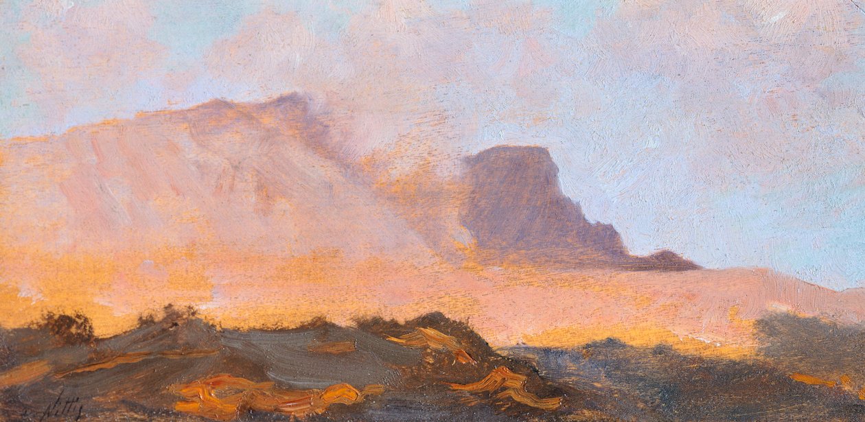 Fumarole of Mount Vesuvius, ca 1871, av Giuseppe De Nittis (1846-1884), olje på lerret av Giuseppe or Joseph de Nittis