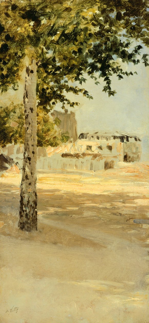 Nær Paris, av Giuseppe de Nittis, olje på lerret av Giuseppe or Joseph de Nittis