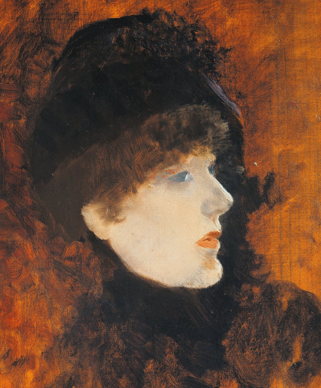Sarah Bernard, av Giuseppe de Nittis (1846-1884), olje på panel, 35x265 cm av Giuseppe or Joseph de Nittis