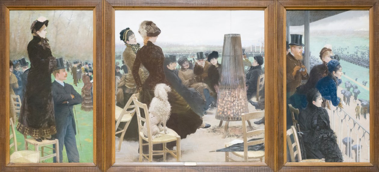 Løpene ved Bois de Boulogne av Giuseppe or Joseph de Nittis