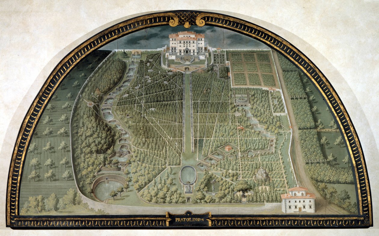 Villa di Pratolino av Giusto Utens (1500-tallet). av Giusto Utens