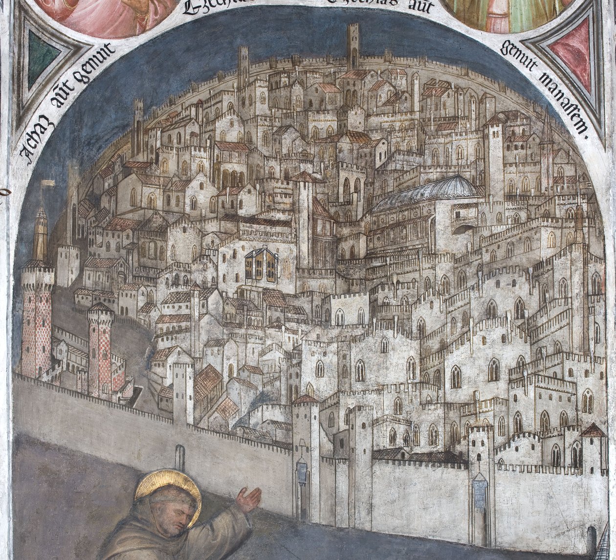 Utsikt over Padua i det fjortende århundre - Basilica of Sant Antonio av Giusto de Menabuoi