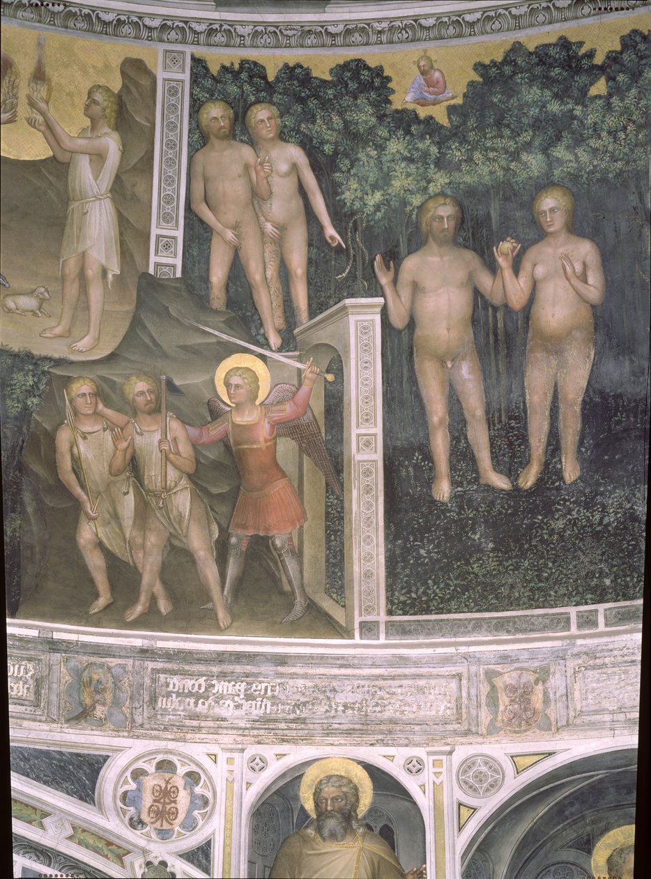 The Original Syn and the Expulsion from Paradise, 1360-70 av Giusto di Giovanni de Menabuoi