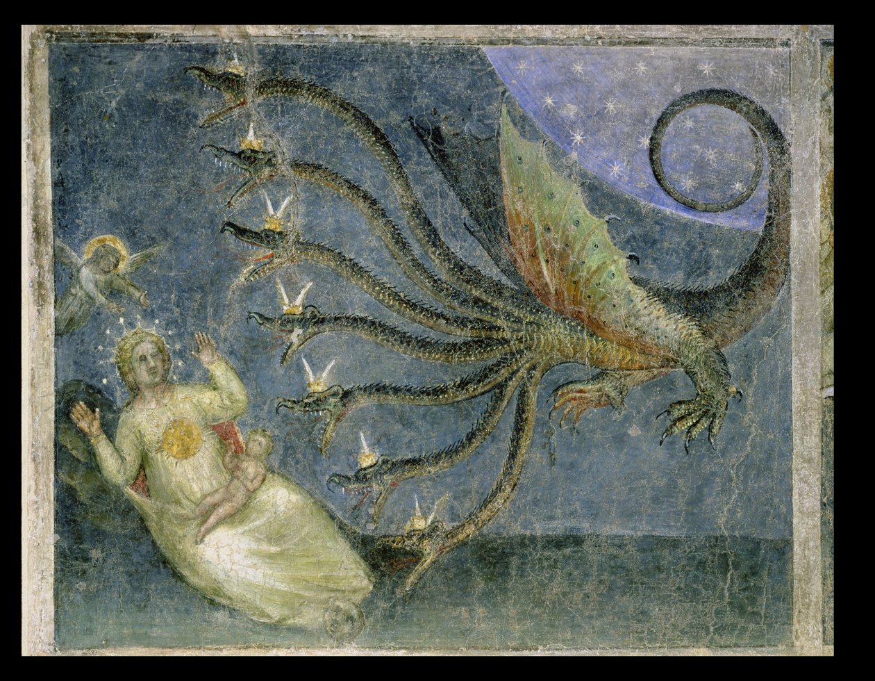 Kvinnen kledd med solen og den sjuhodede dragen, 1360-70 av Giusto di Giovanni de Menabuoi