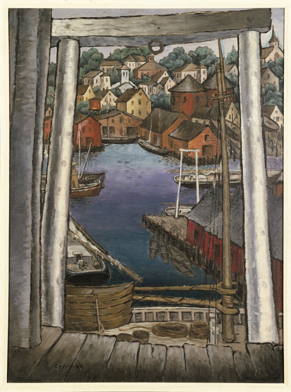 Gloucester havn, ca. 1925 av Glenn O Coleman