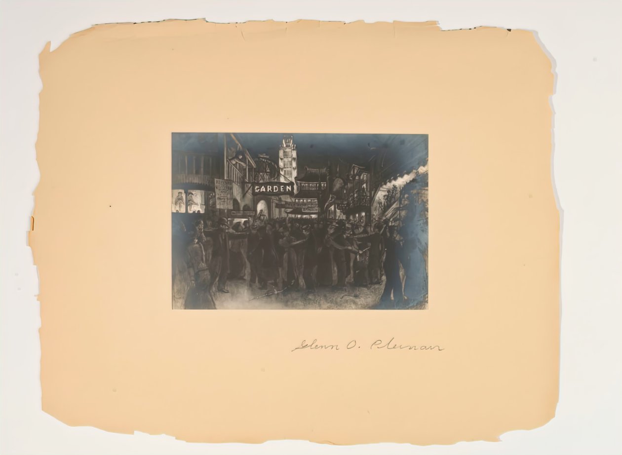 Scener fra folkets liv, portefølje uten tittel, ca. 1905-1906. av Glenn O Coleman