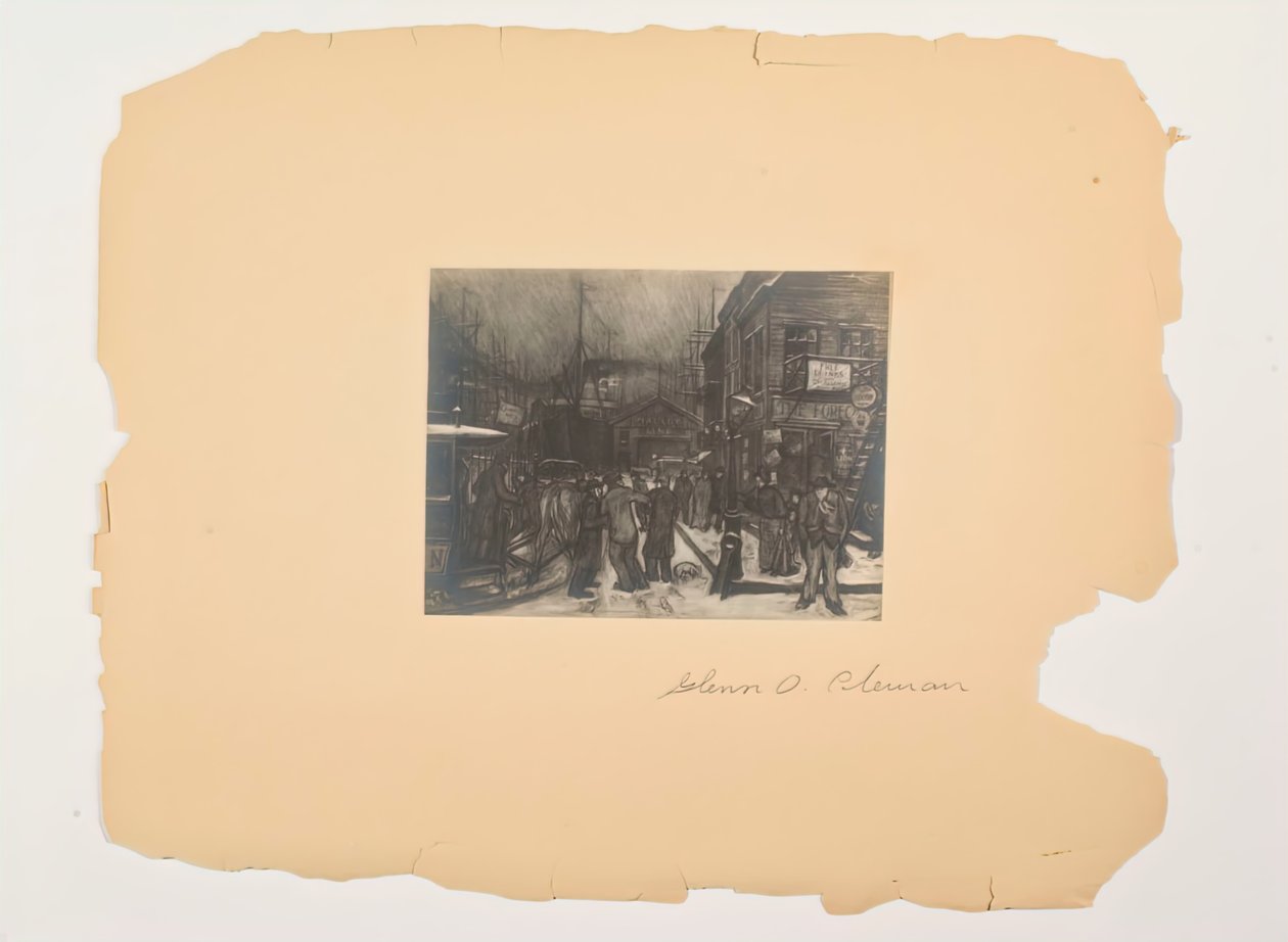 Scener fra folkets liv, portefølje uten tittel, ca. 1905-1906. av Glenn O Coleman