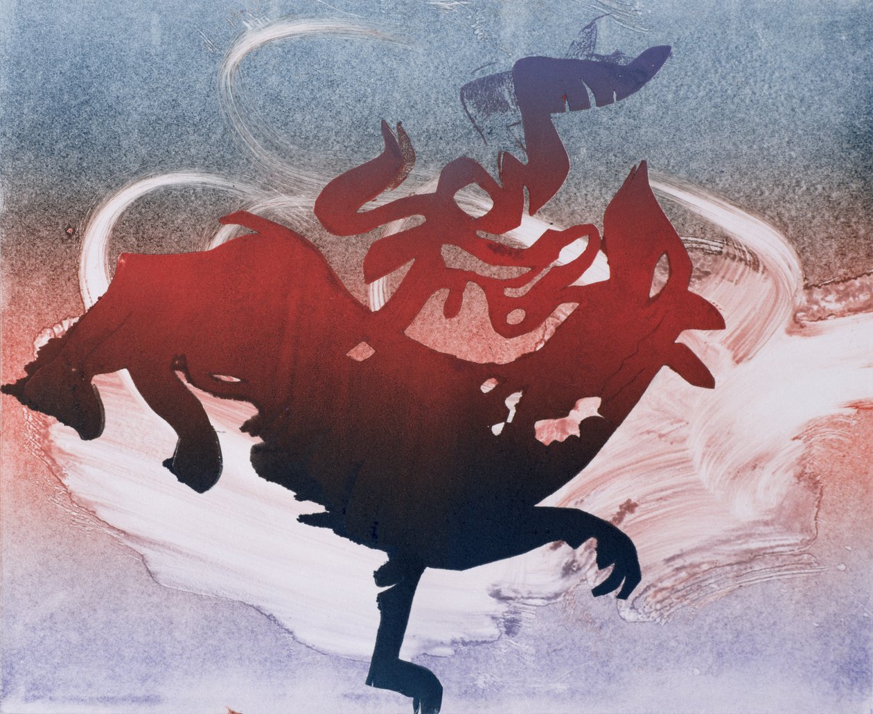 Maeshowe Dragon, 1995 (monotype) av Gloria Wallington