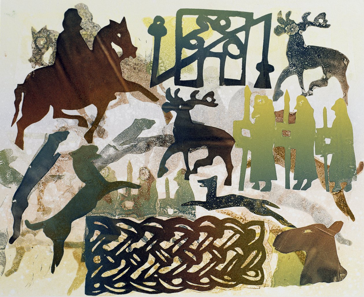 Ancient Traveler, 1995 (monotype) av Gloria Wallington