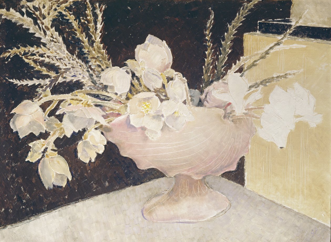 Cyclamen og juleroser, 1934 av Glyn Warren Philpot