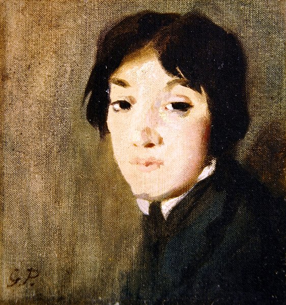 Hovedstudie for portrettet av Hon. Lady Packe, ca. 1909 (olje på lerret) av Glyn Warren Philpot