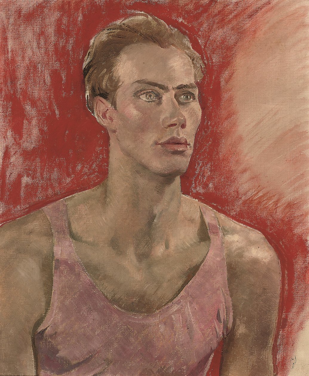 Portrett av en ung mann (olje på lerret) av Glyn Warren Philpot