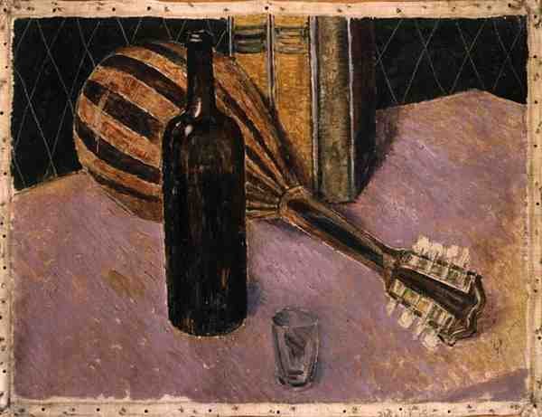 Stilleben med mandolin av Glyn Warren Philpot