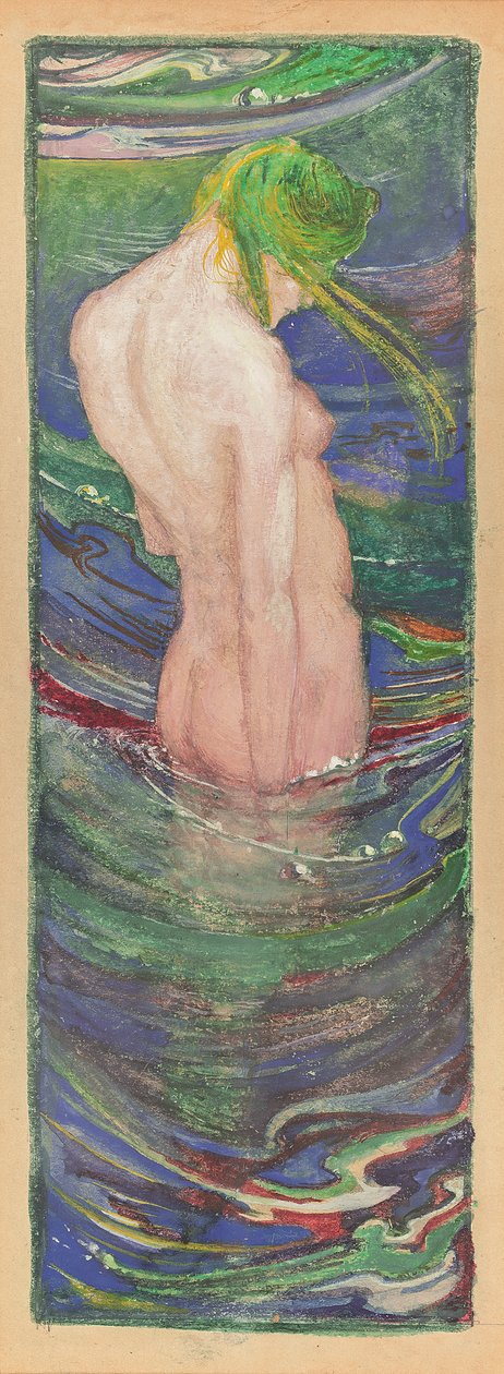 Havfruen, ca. 1902-03 (akvarell og gouache) av Glyn Warren Philpot