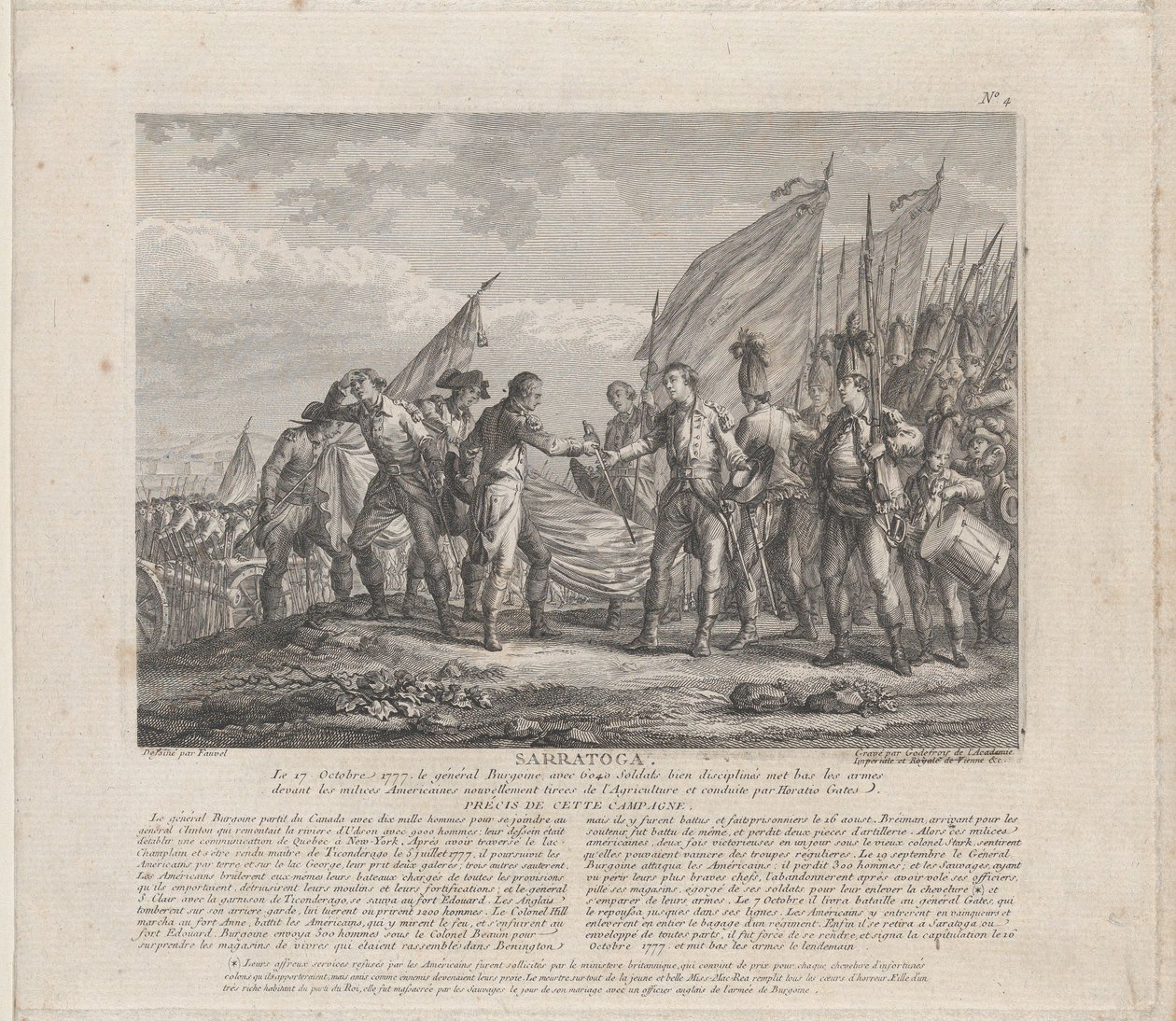 Sarratoga [sic] 17. oktober 1777, ca. 1777. av Godefroy