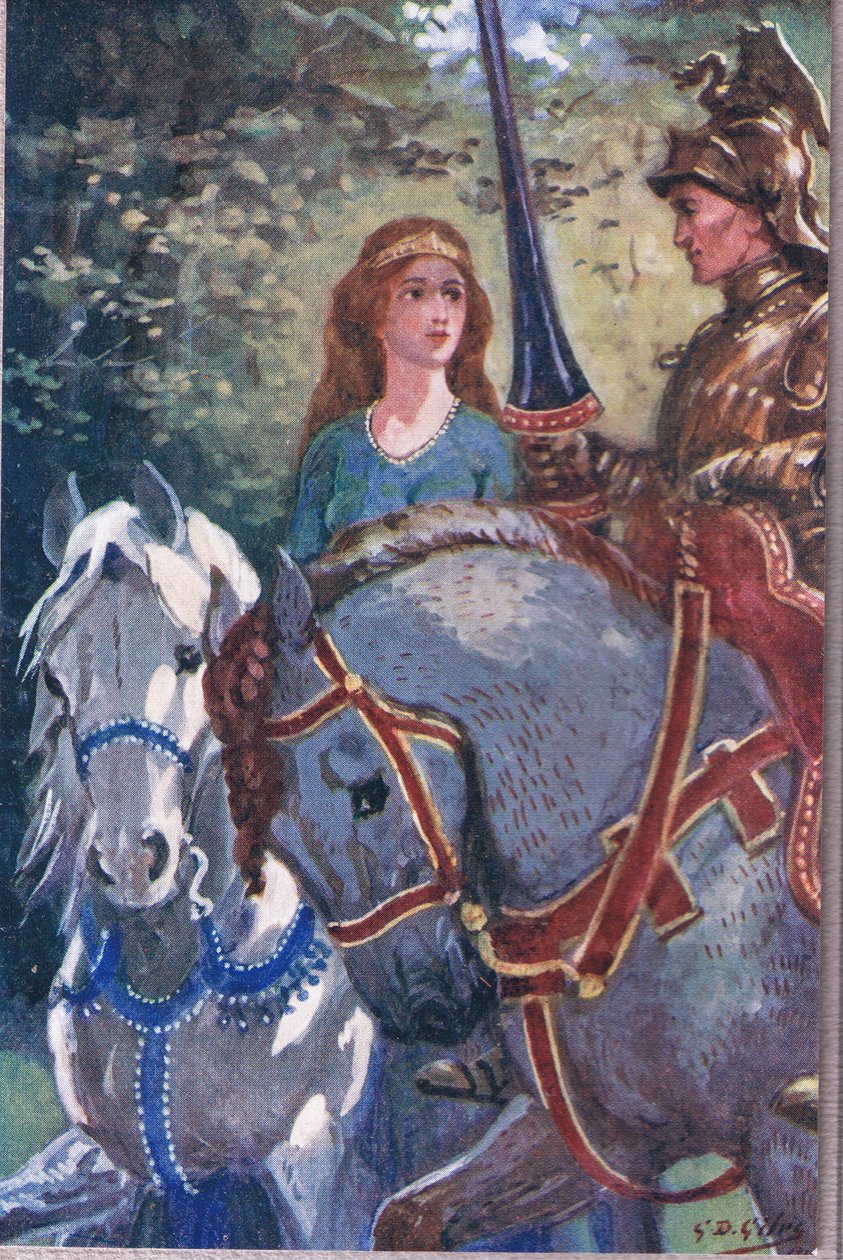 The Rhyme of the Joyous Guard: Med henne gjennom Lyonesse red jeg, fra Poems of Adam Lindsay Gordon utgitt av T. N. Foulis, 1912 av Godfrey Douglas Giles