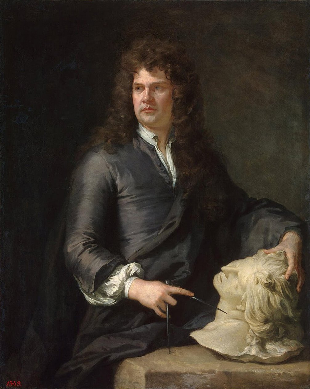 Grinling Gibbons, ca. 1690 av Godfrey Kneller
