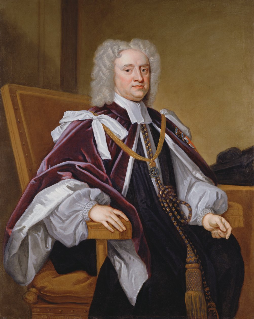 Portrett av biskop Trelawny, en av de syv biskopene som begjærte James IIs avlatserklæring og ble prøvd for injurier av Godfrey Kneller