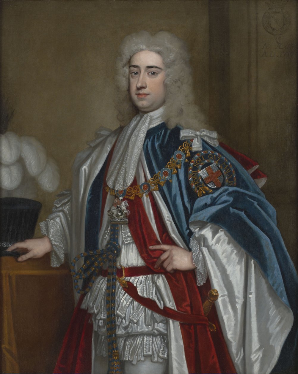 Portrett av Lionel Sackville, 1. hertug av Dorset (1688-1765) av Godfrey Kneller