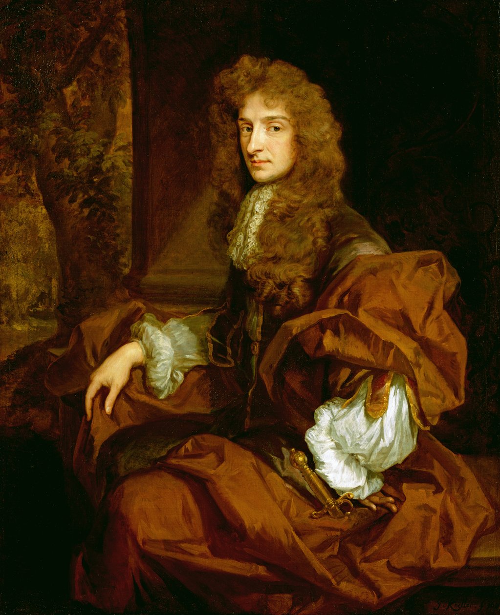 Portrett av Sir Charles Sedley (1639-1701) 1687 av Godfrey Kneller
