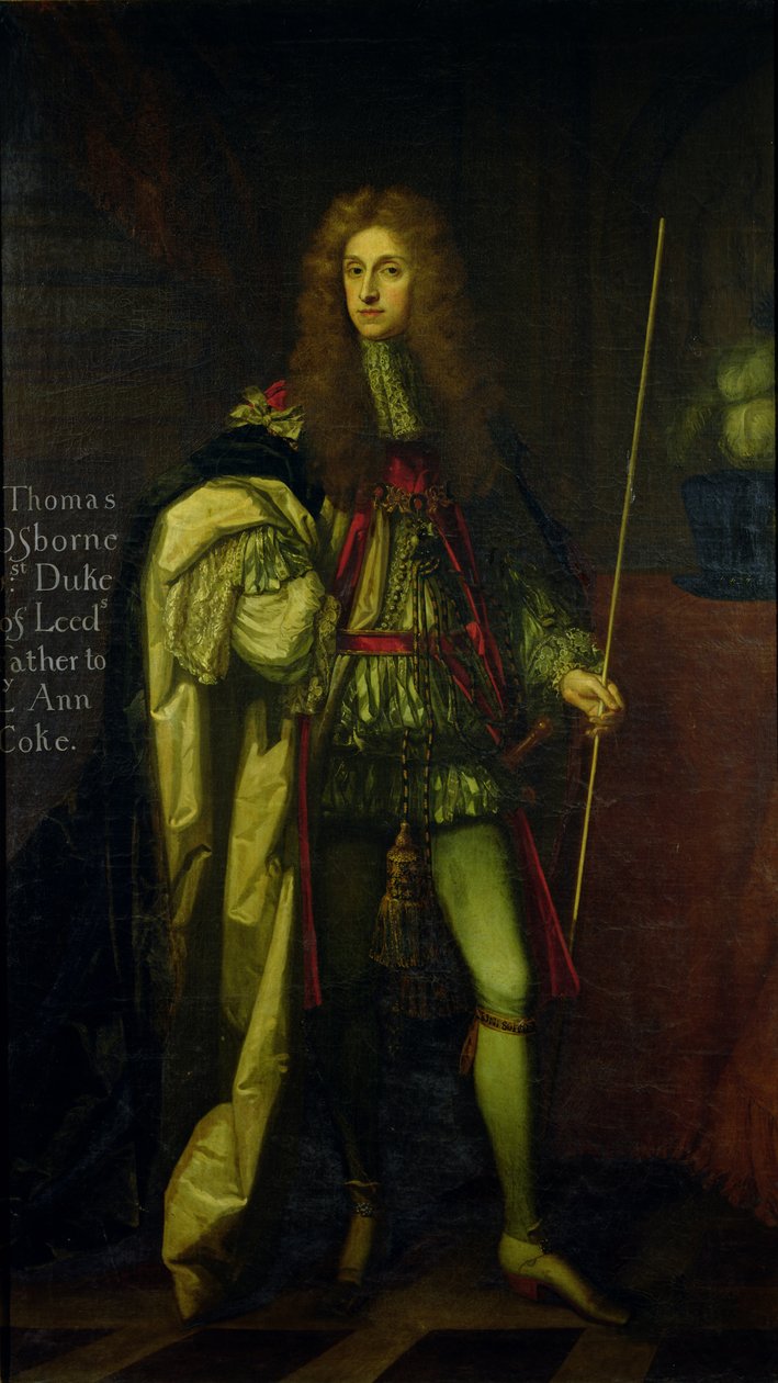 Portrett av Thomas Osborne, 1. hertug av Leeds (1631-1712) av Godfrey Kneller