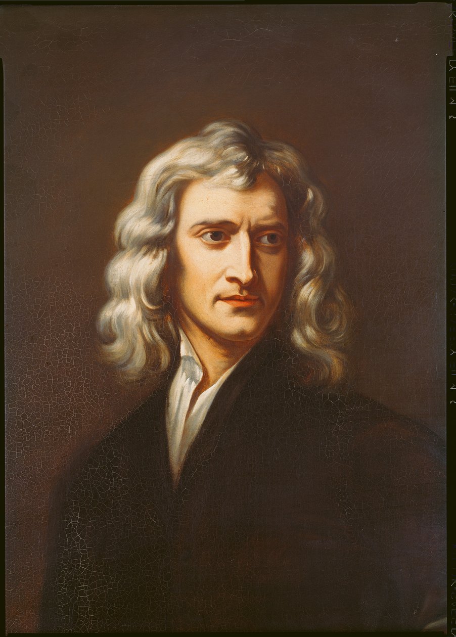 Sir Isaac Newton 1642-1723 olje på lerret detalj av 159042 av Godfrey Kneller