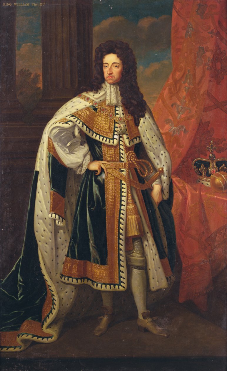 King William in State Robes, ca. 1690 (olje på lerret) av Godfrey (after) Kneller
