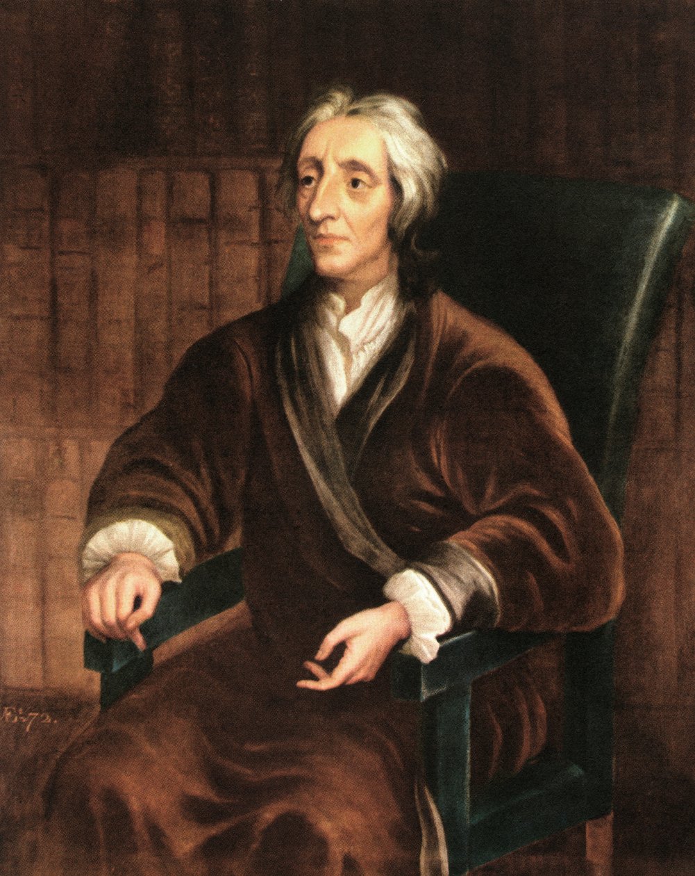 Portrett av John Locke, trykt 1944 (trykk) av Godfrey (after) Kneller