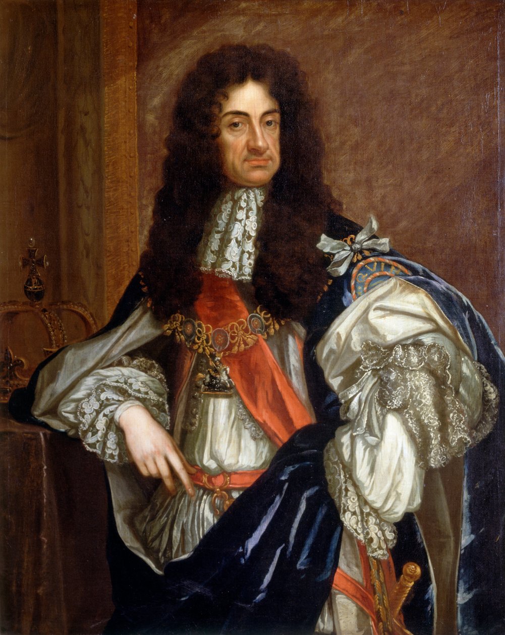 Charles II (olje på lerret) av Godfrey (studio of) Kneller