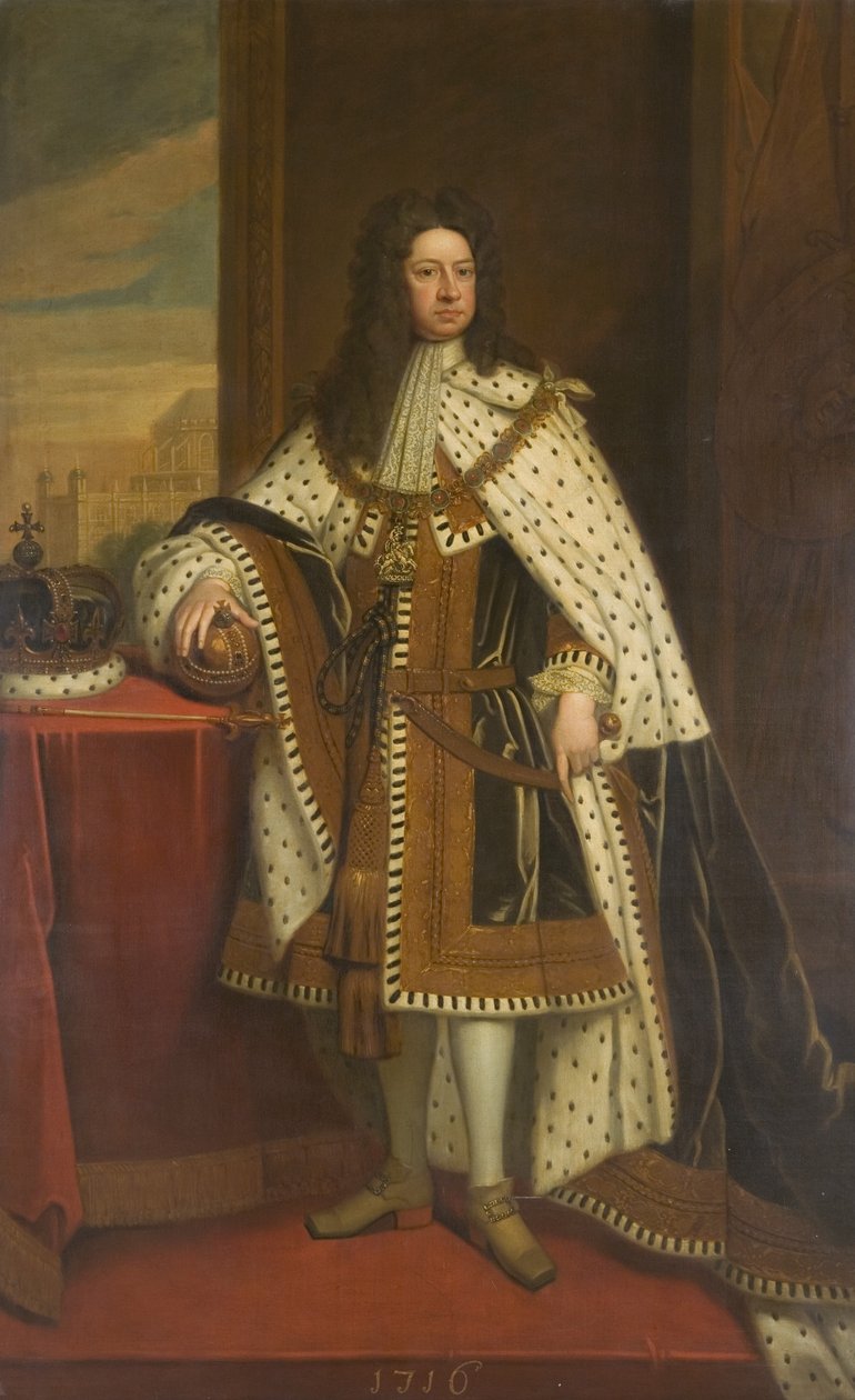 George I av Godfrey (studio of) Kneller