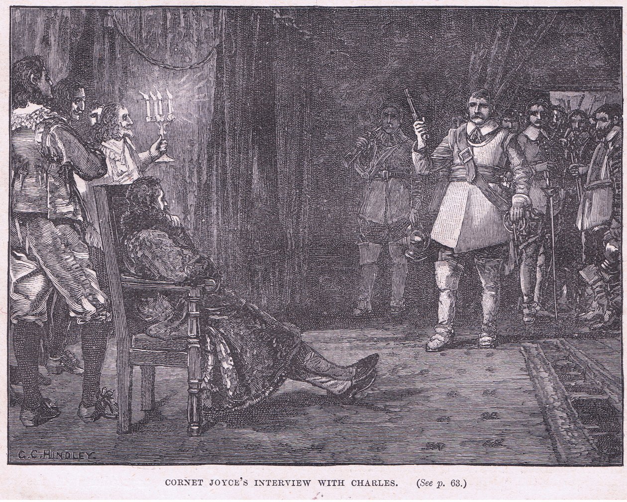 Cornet Joyces intervju med Charles I AD 1647 av Godfrey C. Hindley