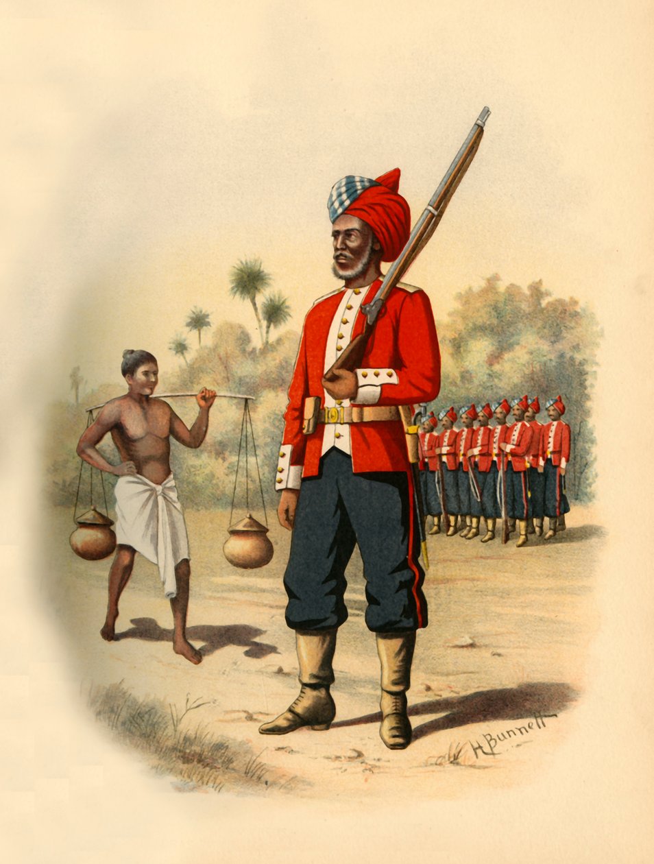 Første Madras Pioneers, 1890. av Godfrey Douglas Giles