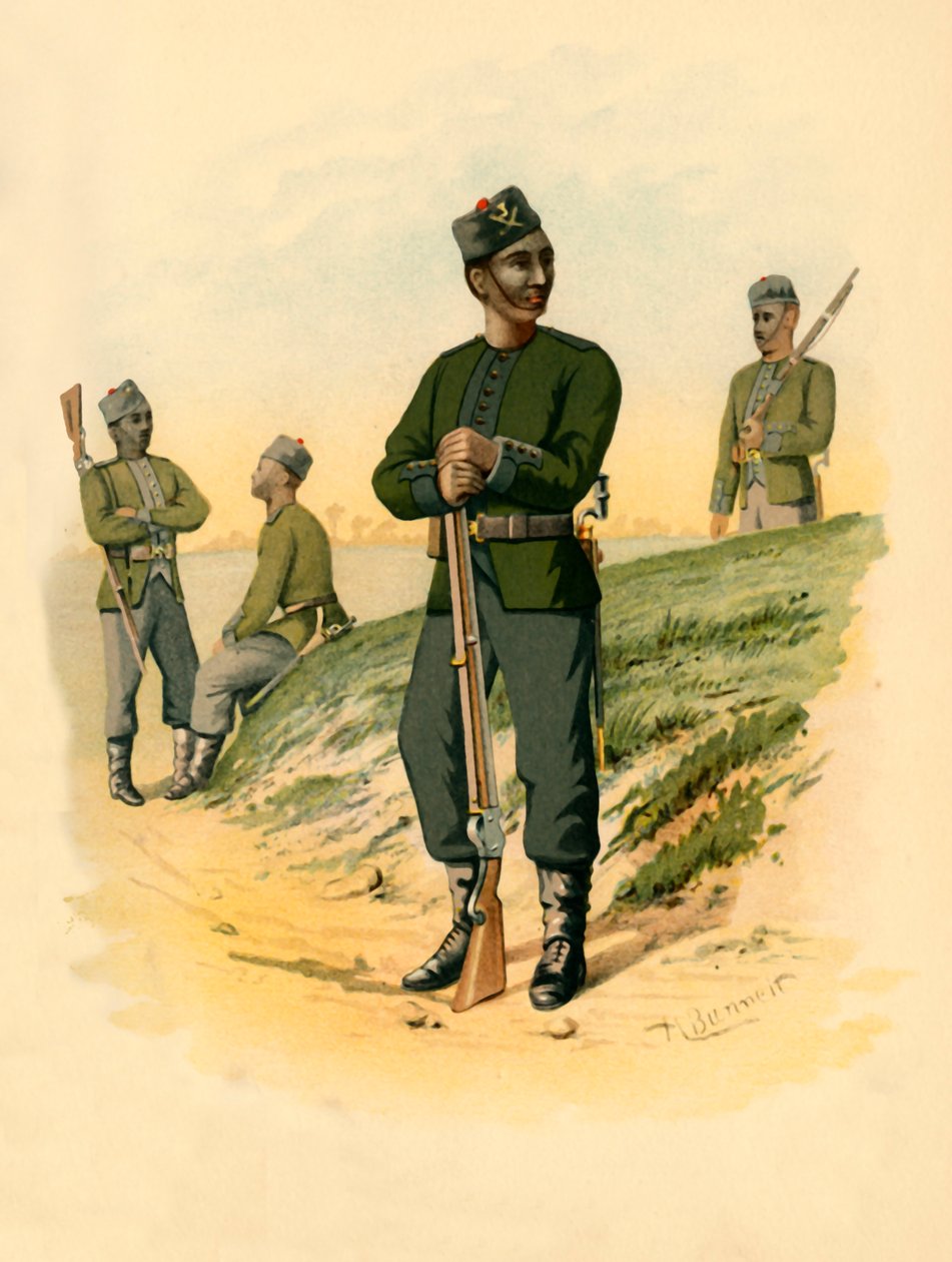 Den tredje Gorkhas, 1890. av Godfrey Douglas Giles