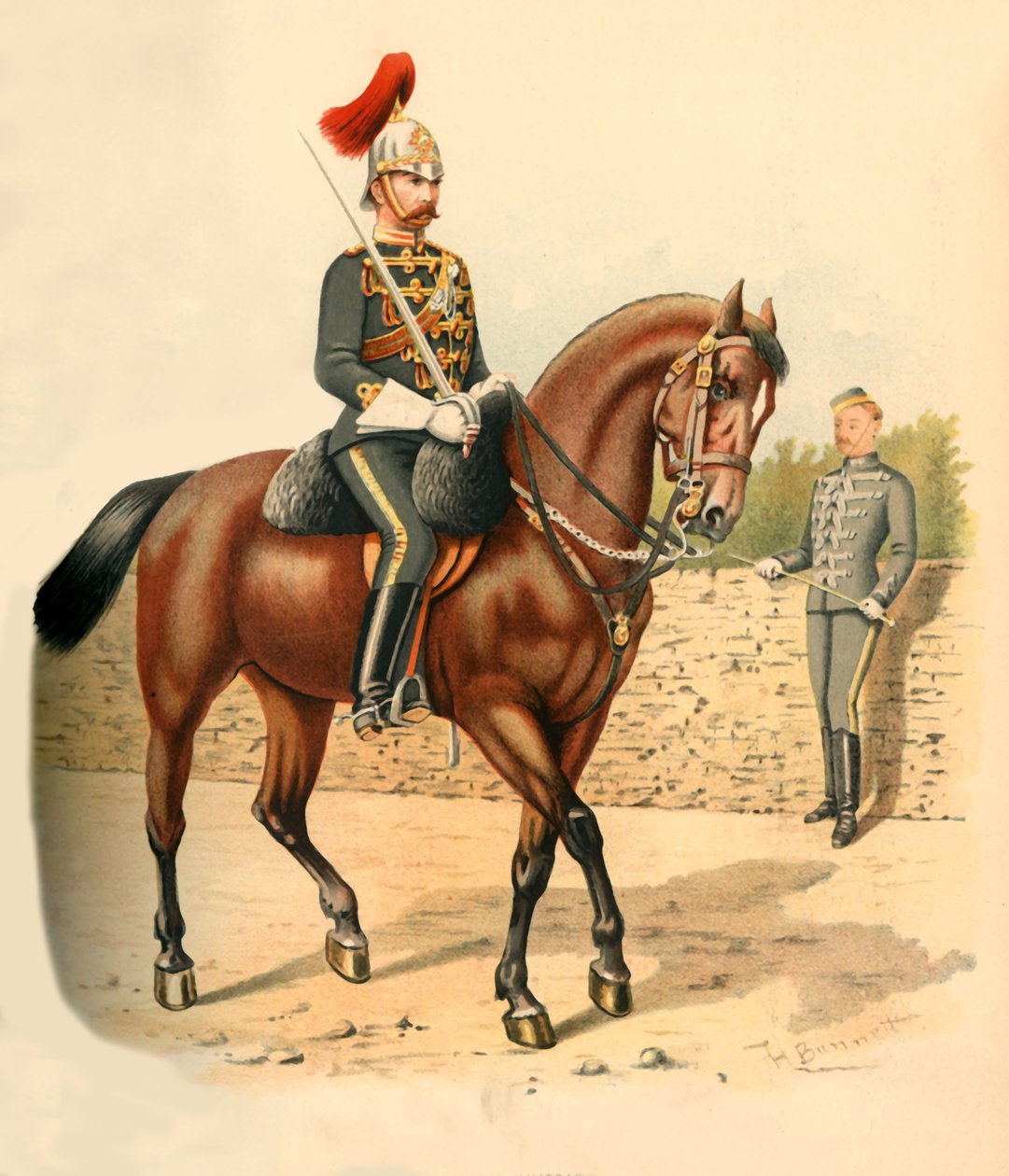 Det sjette regimentet av kavalerihusarer, Canada, 1890. av Godfrey Douglas Giles
