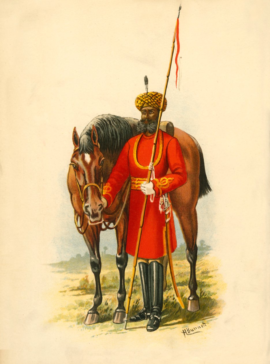 Generalguvernørens kroppsvakt, Calcutta, 1890. av Godfrey Douglas Giles