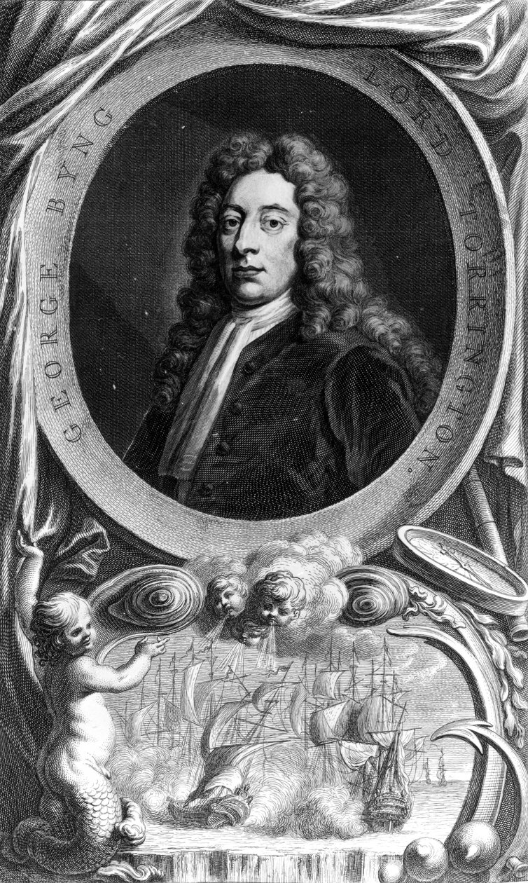 George Byng, 1. Viscount Torrington, gravert av Jacobus Houbraken, 1747 av Godfrey Kneller