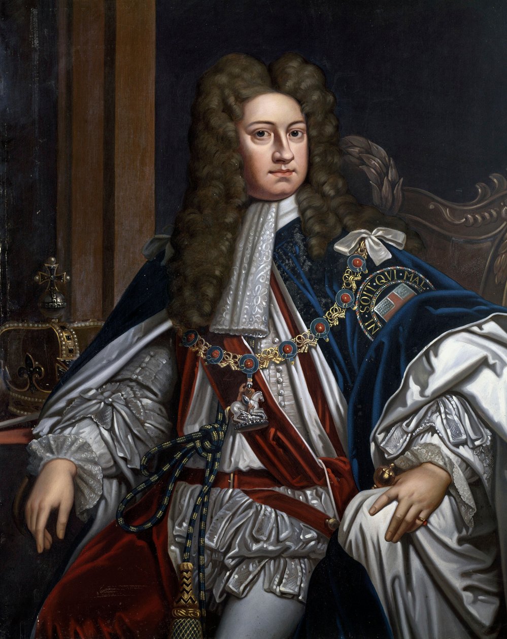 Portrett av George I, konge av Storbritannia (1660-1727) av Godfrey Kneller