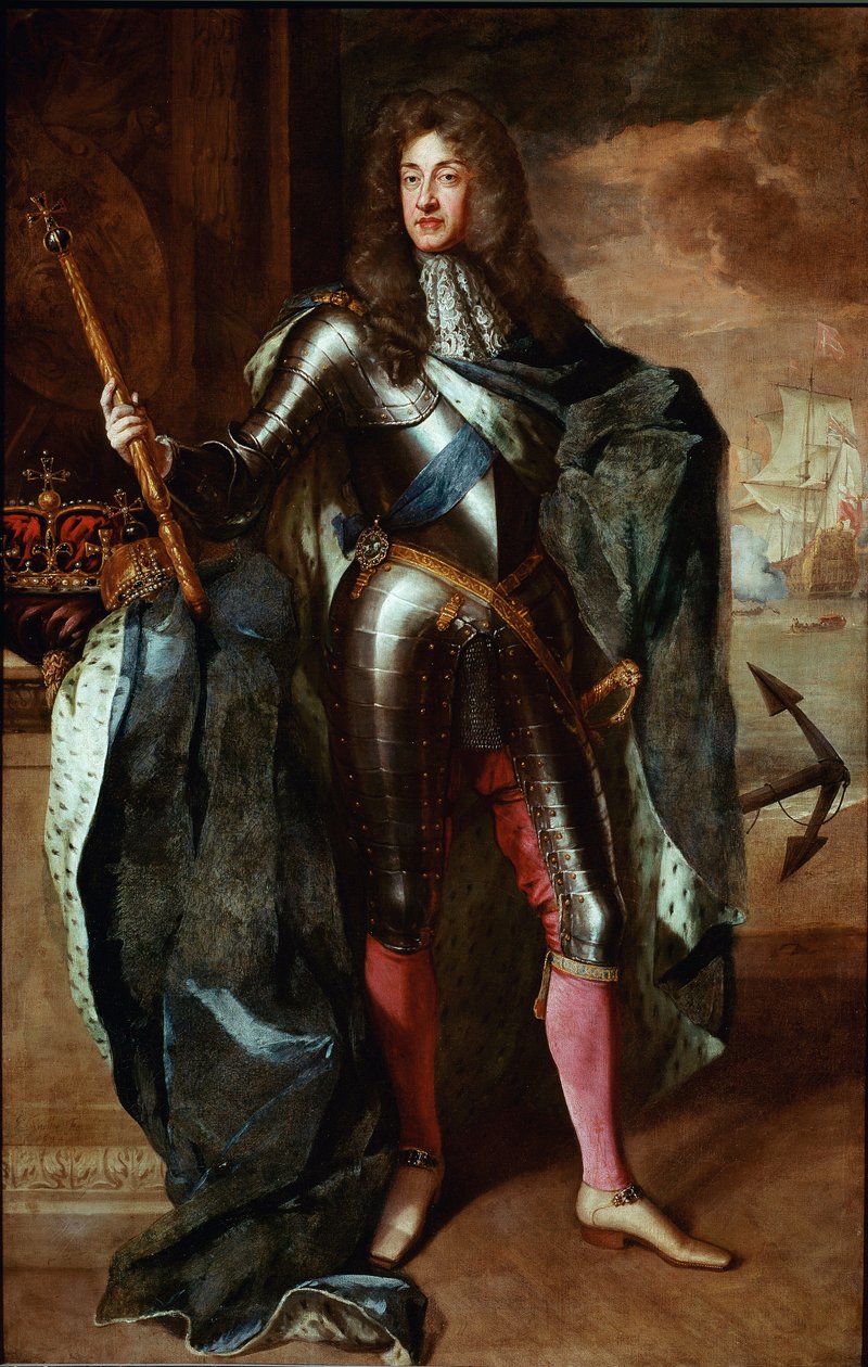 Portrett av kong James II av England (James II Stuart) (1633-1701) Maleri av Godfrey Kneller (1646/49-1723) National Portrait Gallery London fra slutten av 1600-tallet - Portrett av kong James II av England James II Stuart av Godfrey Kneller
