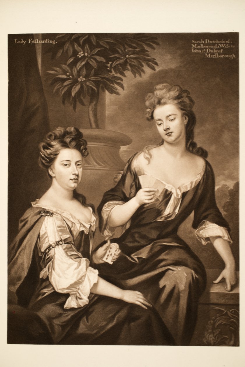 Sarah, hertuginne av Marlborough og Lady Fitzharding, pub. 1902 (kollotype) av Godfrey Kneller