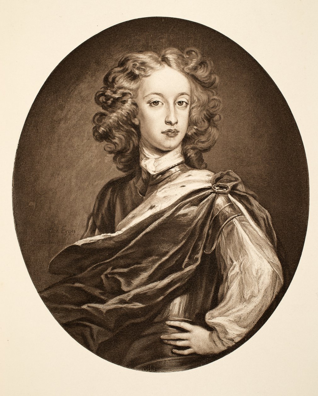 William, Duke of Gloucester, pub. 1902 (kollotype) av Godfrey Kneller