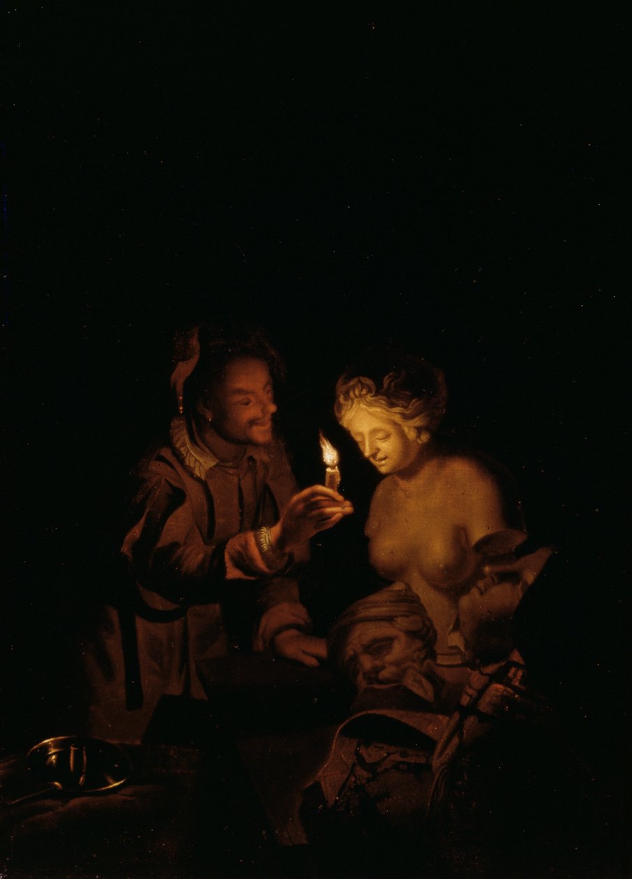 Pygmalion og Galatea (panel) av Godfried Schalcken