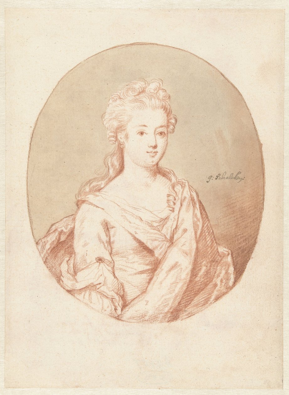 Byste av en ung kvinne av Godfried Schalcken