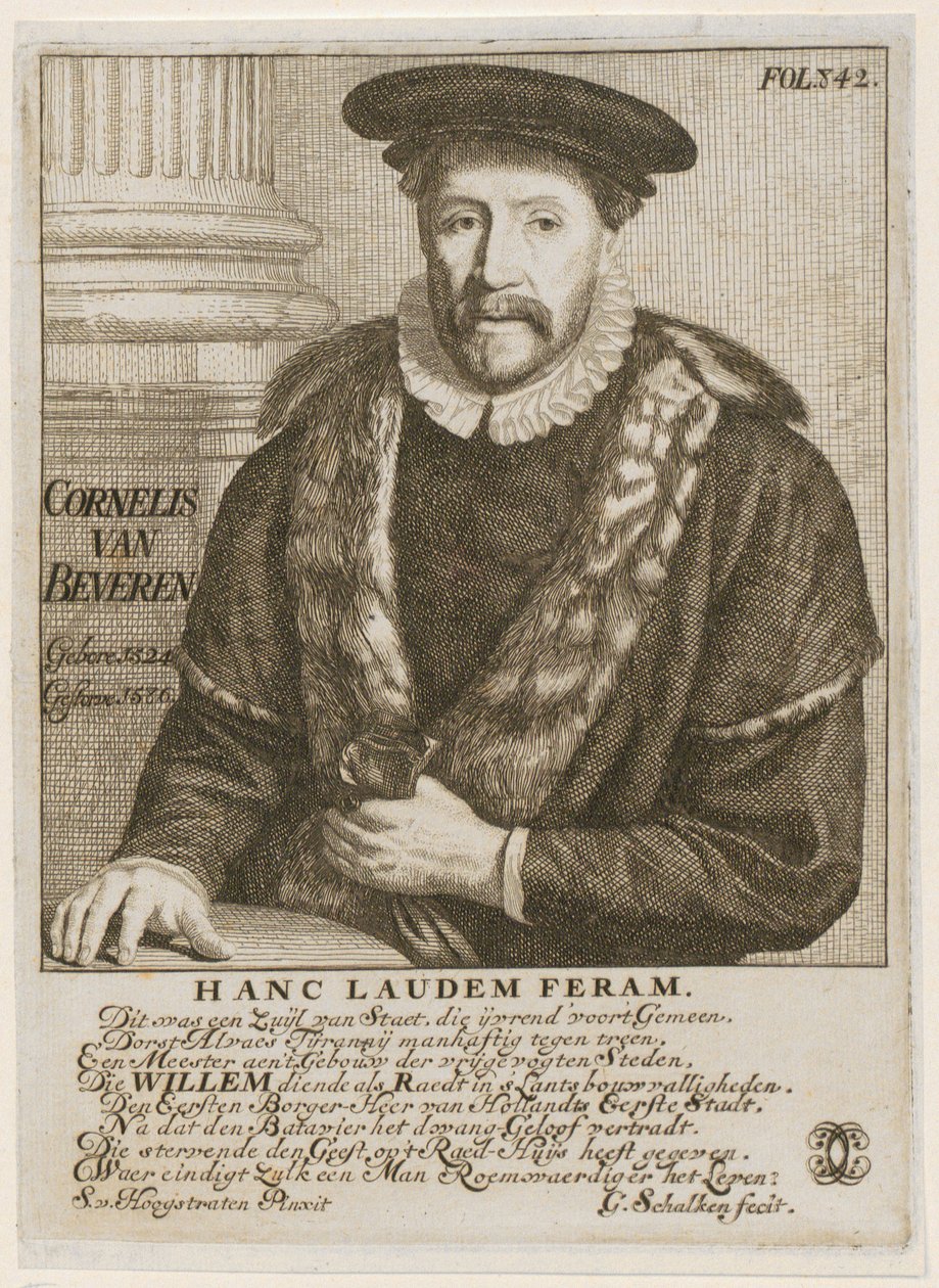 Portrett av Cornelis Beveren, borgermester i Dordrecht av Godfried Schalcken