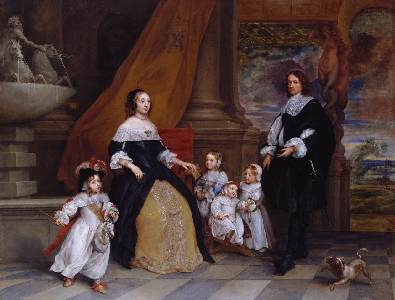 Familie til Jan-Baptista Anthoine av Gonzales Coques