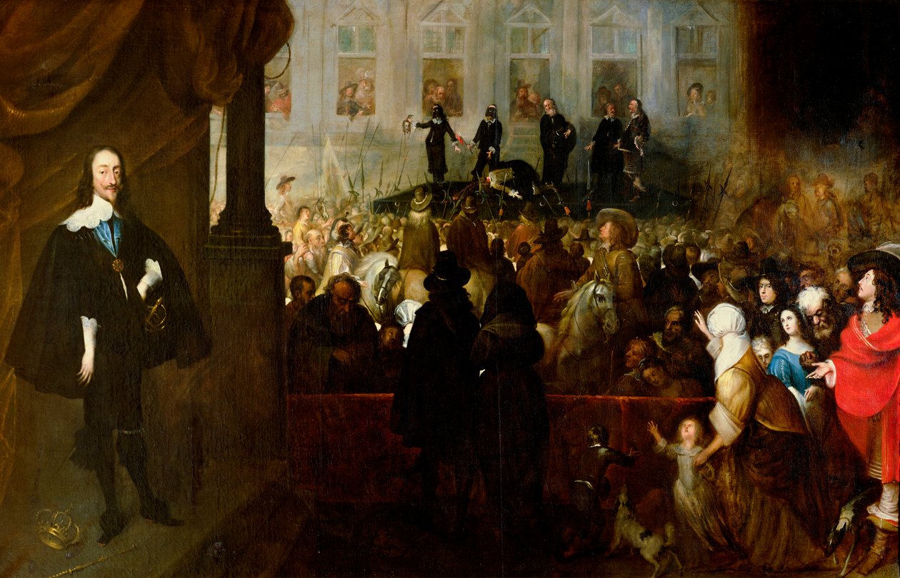 Henrettelse av Charles I (1600-49) i Whitehall, 30. januar 1649 av Gonzales Coques