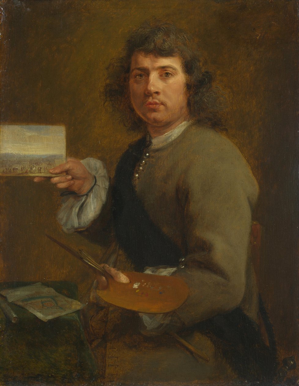 Synsportrett av Robert van den Hoecke 1622-1688. Fra serien The Five Senses, før 1661. av Gonzales Coques
